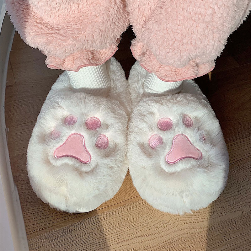 Cute Cat Paw Plush Shoes SE22181