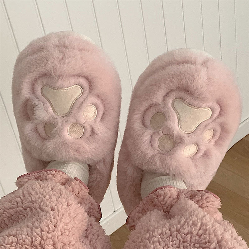 Cute Cat Paw Plush Shoes SE22181