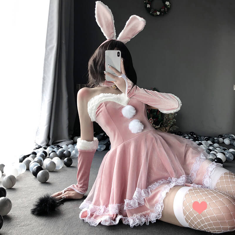 Cute Rabbit Cosplay Lace Dress SE21210