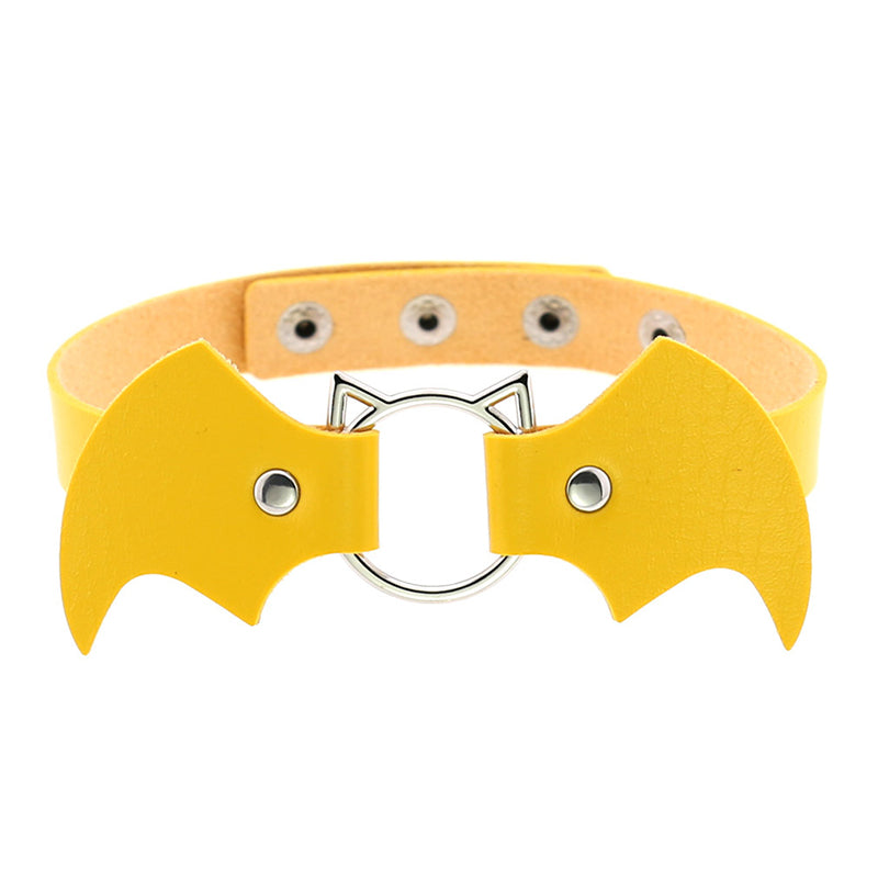 Cute Cat Punk Bat Wings Collar Necklace SE20676