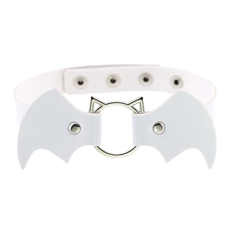 Cute Cat Punk Bat Wings Collar Necklace SE20676