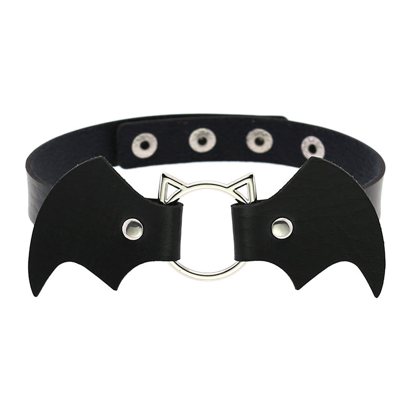 Cute Cat Punk Bat Wings Collar Necklace SE20676