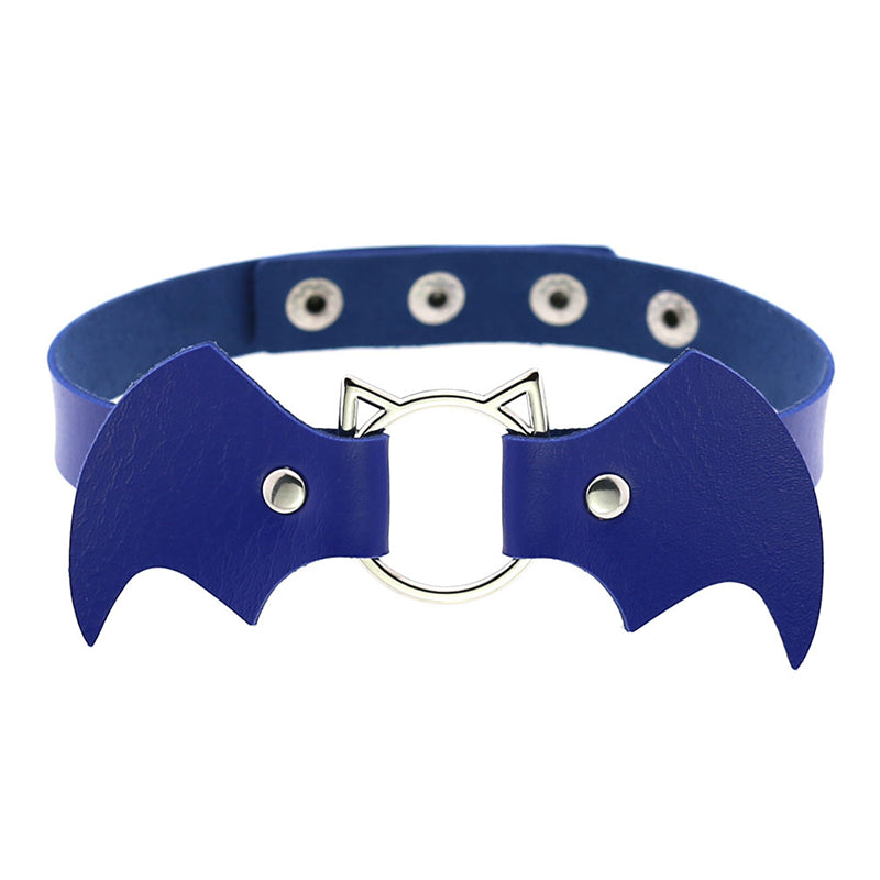 Cute Cat Punk Bat Wings Collar Necklace SE20676