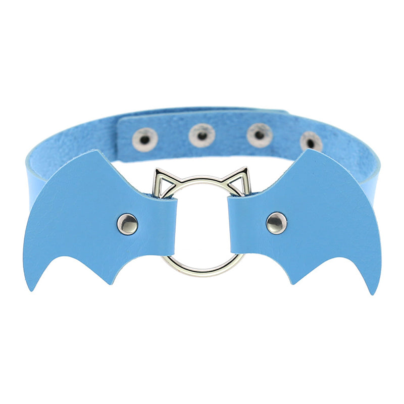 Cute Cat Punk Bat Wings Collar Necklace SE20676