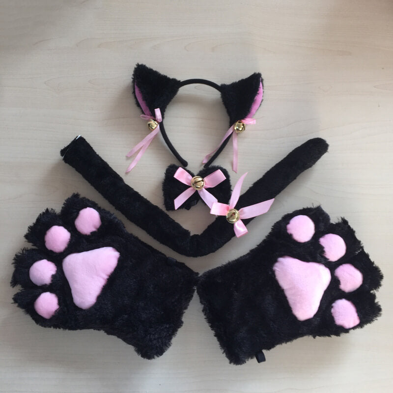 Cute Cosplay Cat Gloves Ear Set SE20555