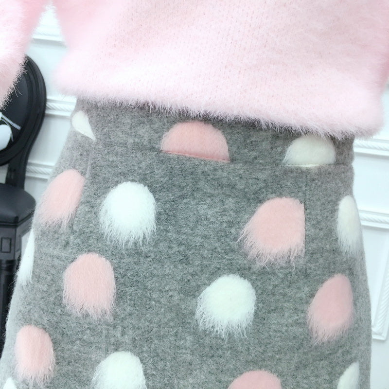 Cute Mohair Sweater Skirt Set SE20246