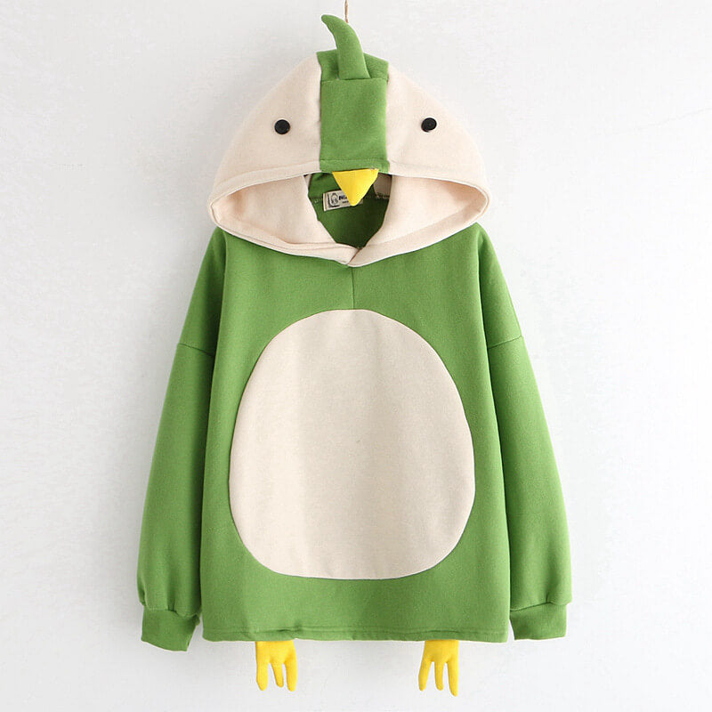 Cute Parrot Fleece Hoodie SE20724