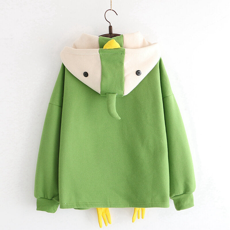 Cute Parrot Fleece Hoodie SE20724