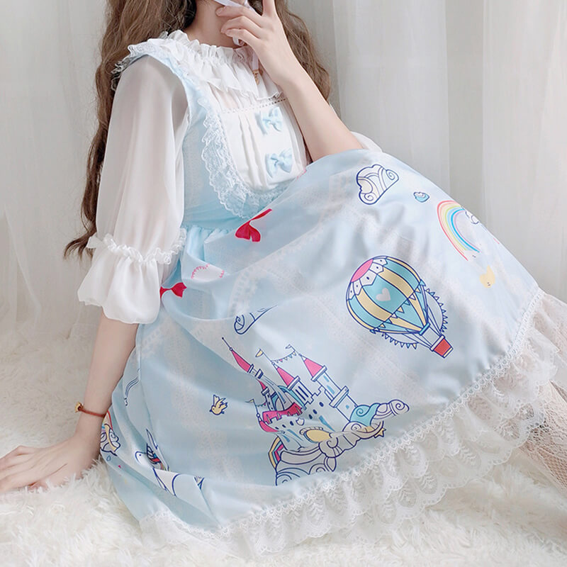 Cute Rainbow Unicorn Bow Dress SE20501