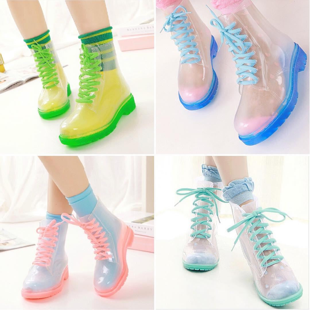 Transparent Candy Color Rain Boots SE3990