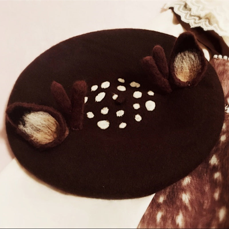 Cute Christmas Antler Ears Beret SE20125