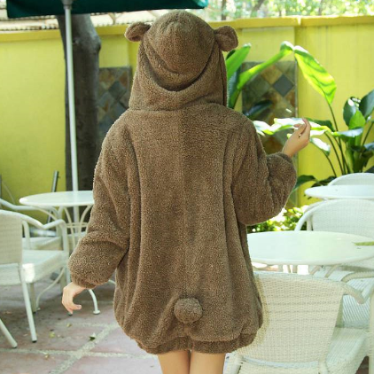 Kawaii Cartoon Bear Ear Hooded Coat SE1673