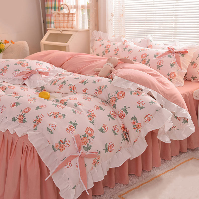 Flower Bow Bed Sheet Set SE22234