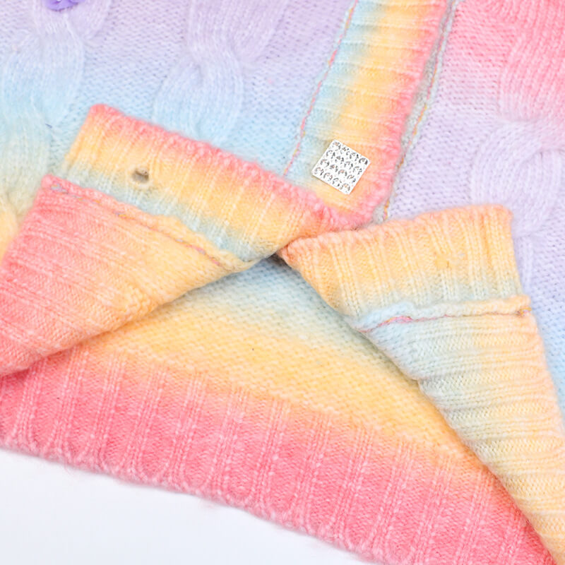 Flower Rainbow Cardigan Sweater SE21813