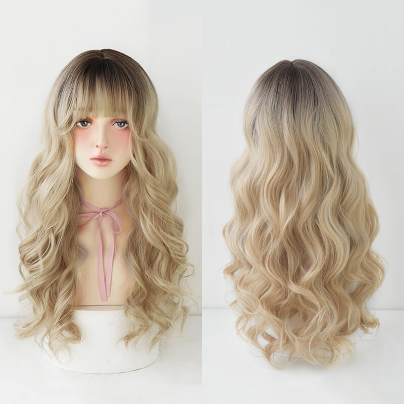 Golden Wavy Wig Curls SE20845