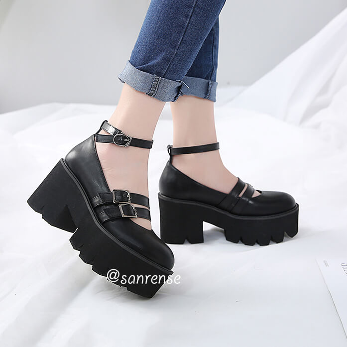 Ankle Strap High Heels Platform Shoes SE20957