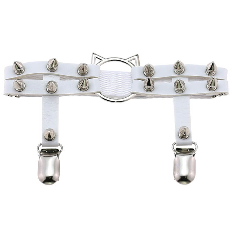 Cat Rivet Leg Garters SE21459
