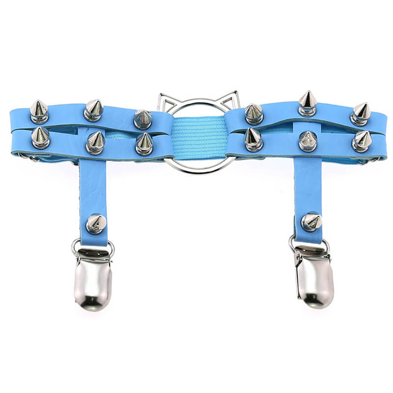 Cat Rivet Leg Garters SE21459