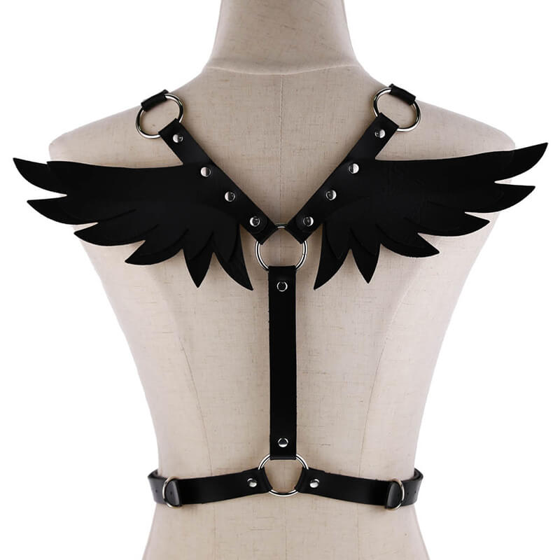 Gothic Punk Wings Harness Waist Shoulder Necklace SE20637