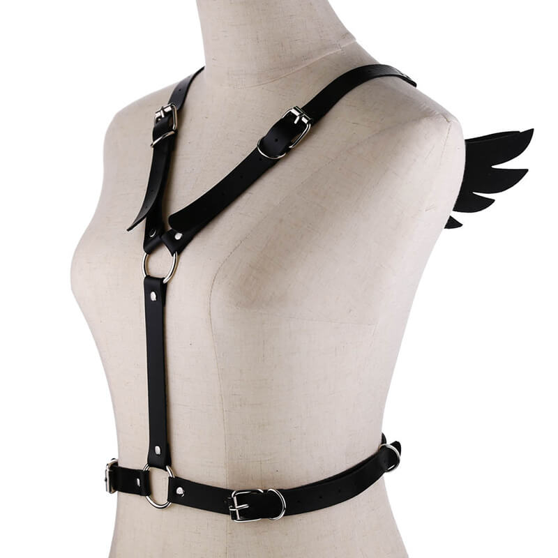 Gothic Punk Wings Harness Waist Shoulder Necklace SE20637