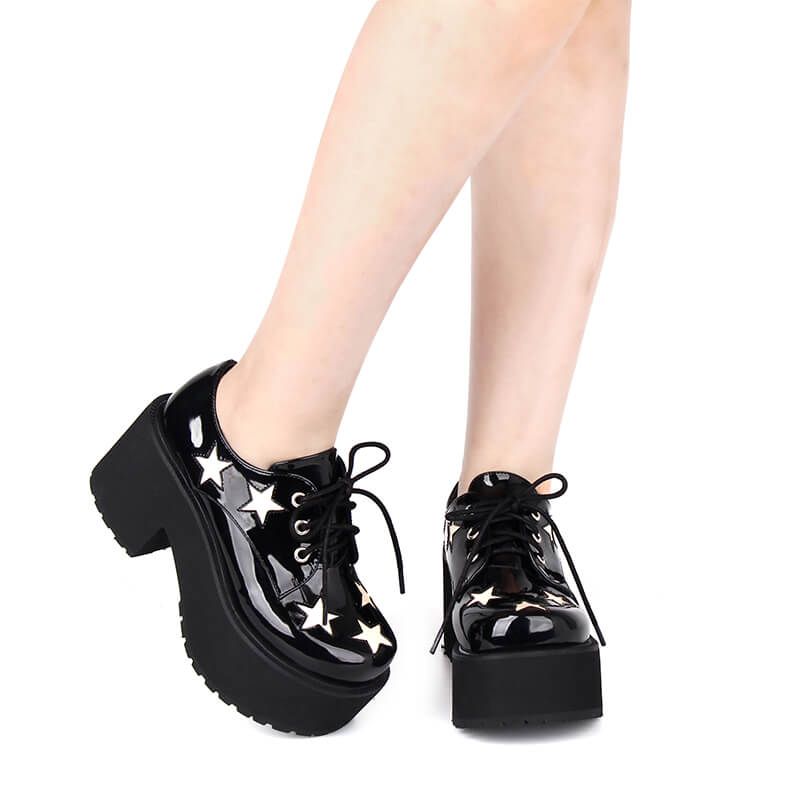 Star Gothic Punk Platform Shoes SE20624