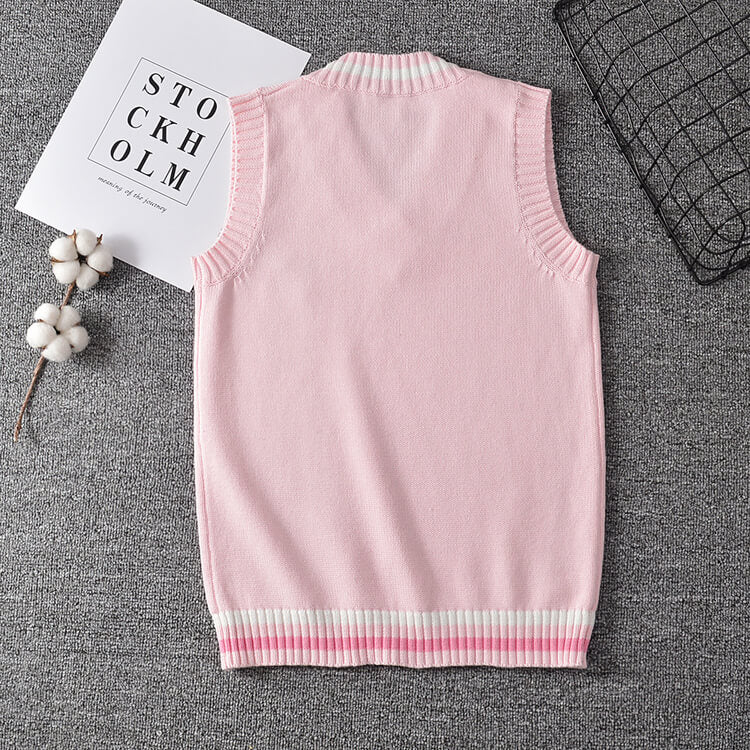 JK Cartoon Animal Vest Sweater SE21062