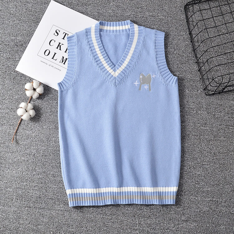 JK Cartoon Animal Vest Sweater SE21062