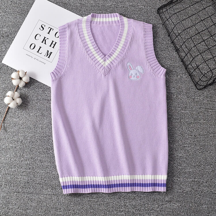 JK Cartoon Animal Vest Sweater SE21062