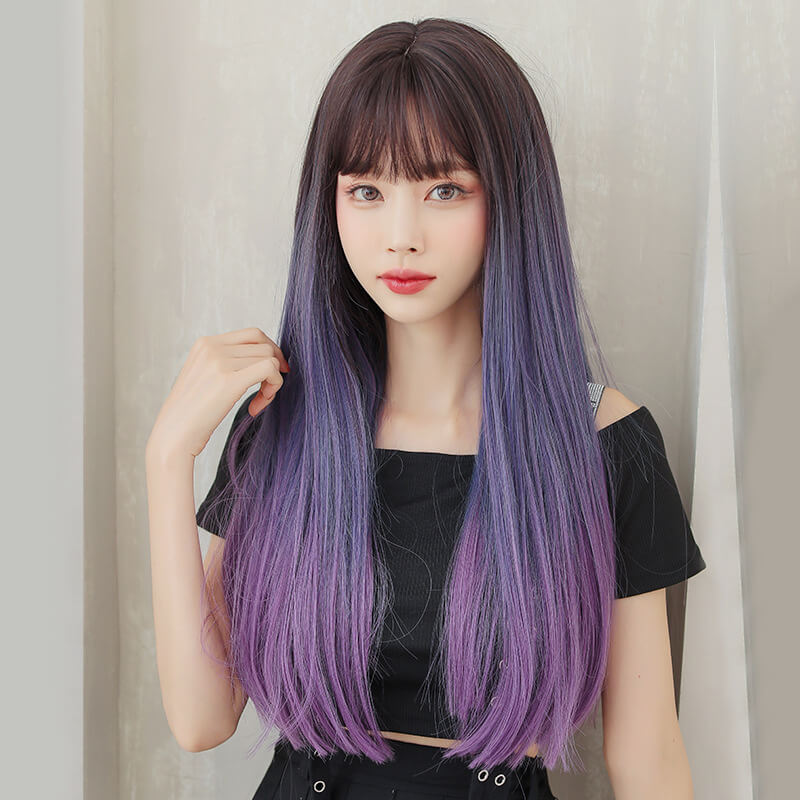 JK Cos Blue Purple Wig SE21576