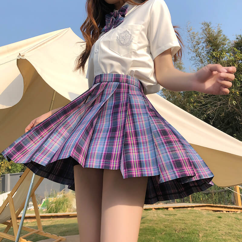 JK Grid Skirt Student Sailor Suit SE21621