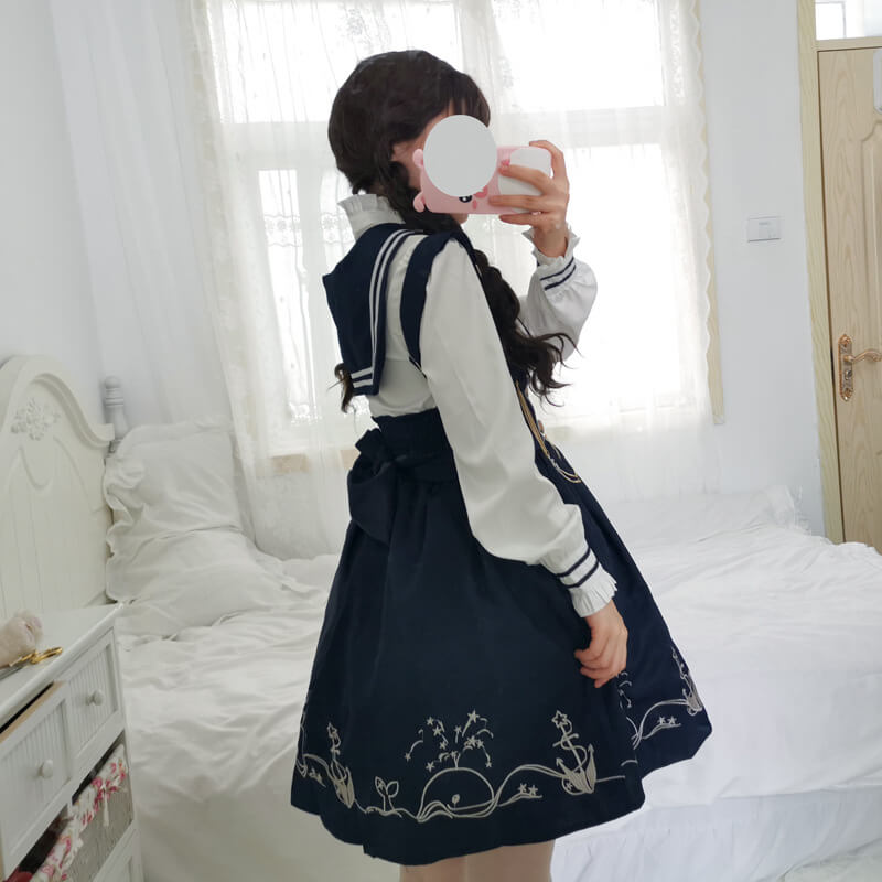 Japanese Anchor Sailor Shirt Skirt Suit SE21063