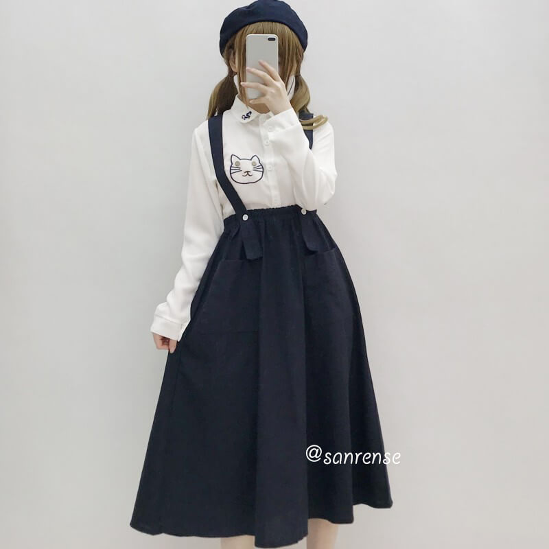 Japanese Linen Pocket Skirt SE20977