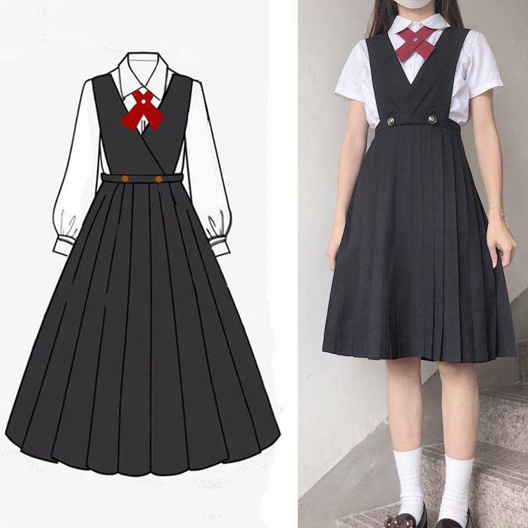 Japanese Strap Pleated Dress SE21450