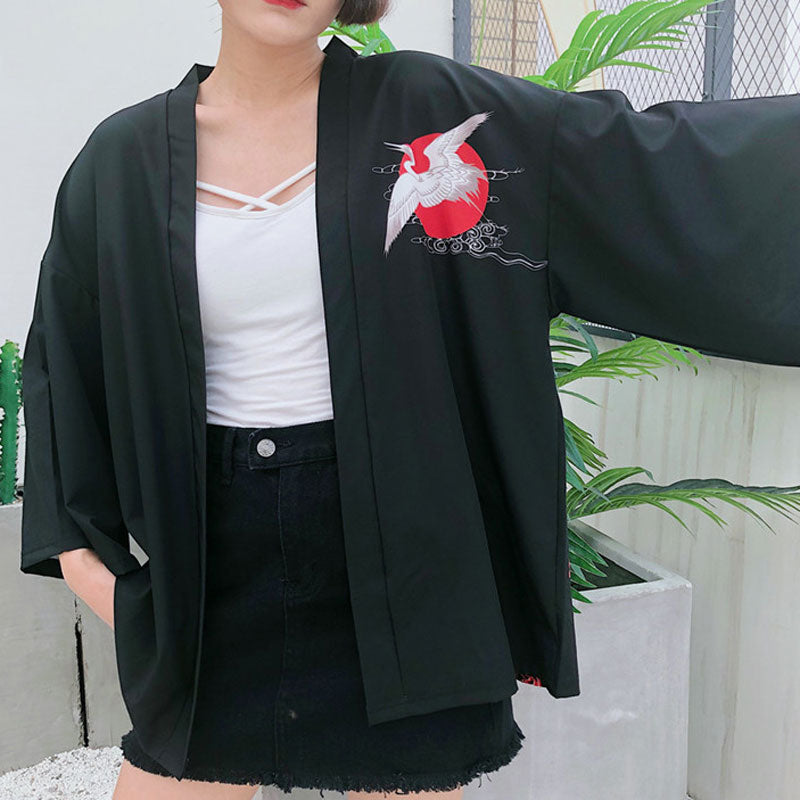 Japanese Crane Kimono SE20231