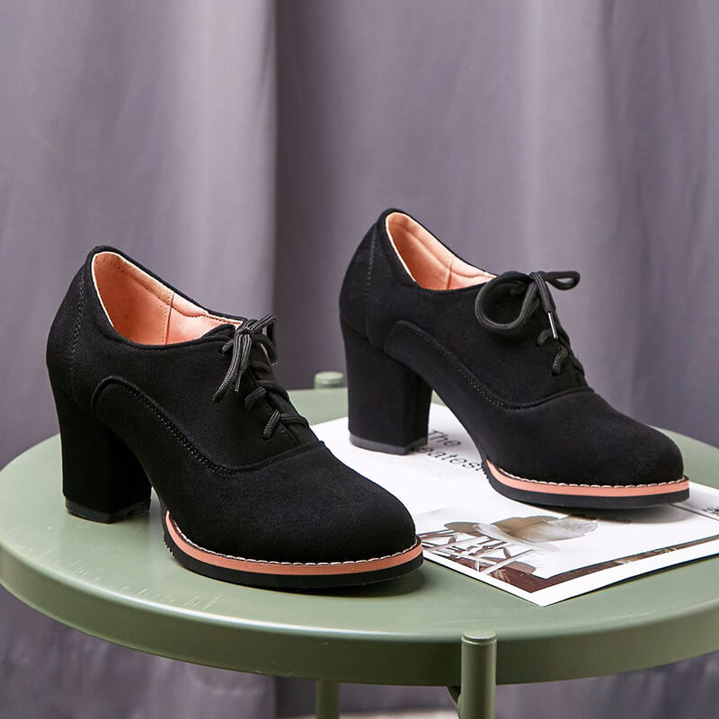 Japanese Lace-up Block Heels SE20709