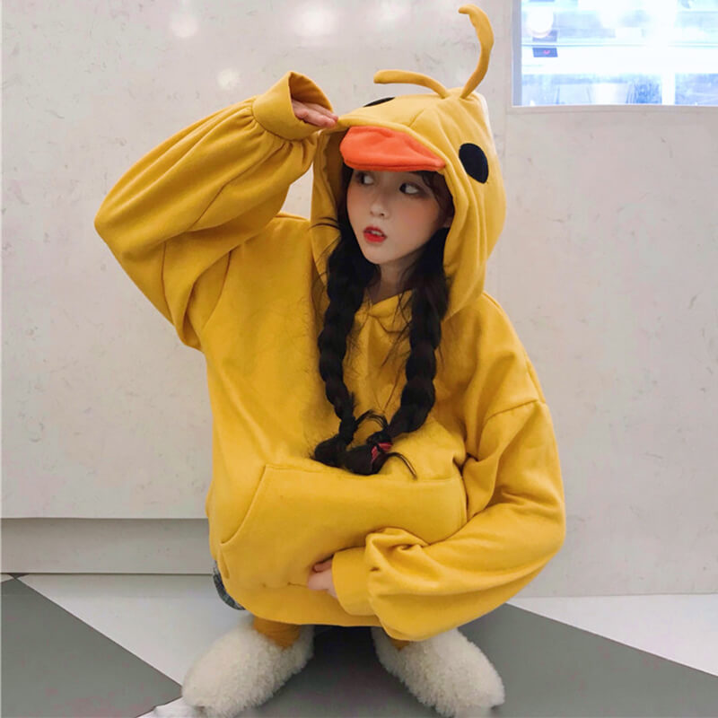 Cute Yellow Hoodie SE20602