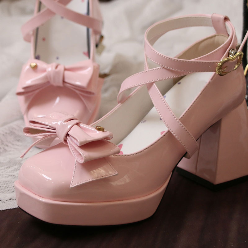 Kawaii Bow Heels Shoes SE22383