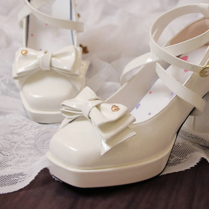 Kawaii Bow Heels Shoes SE22383