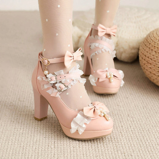 Kawaii Bow Lace Shoes SE22053