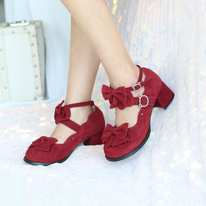 Kawaii Bow Lolita Heels Shoes SE22421