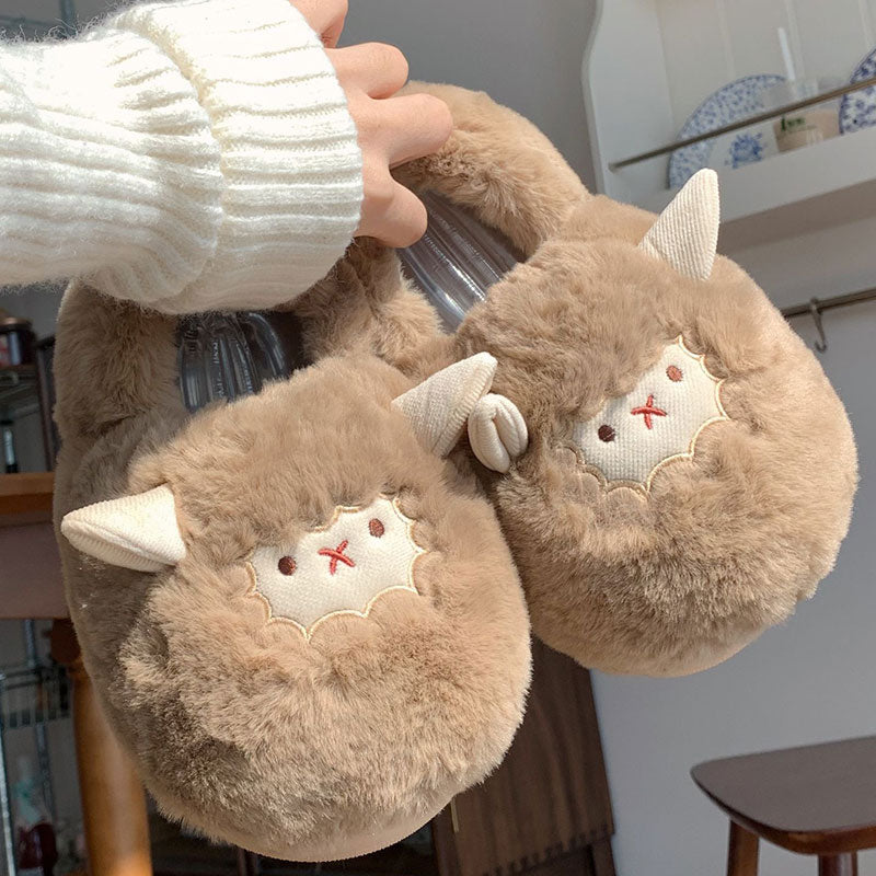 Kawaii Plush Sheep Cotton Shoes SE22530