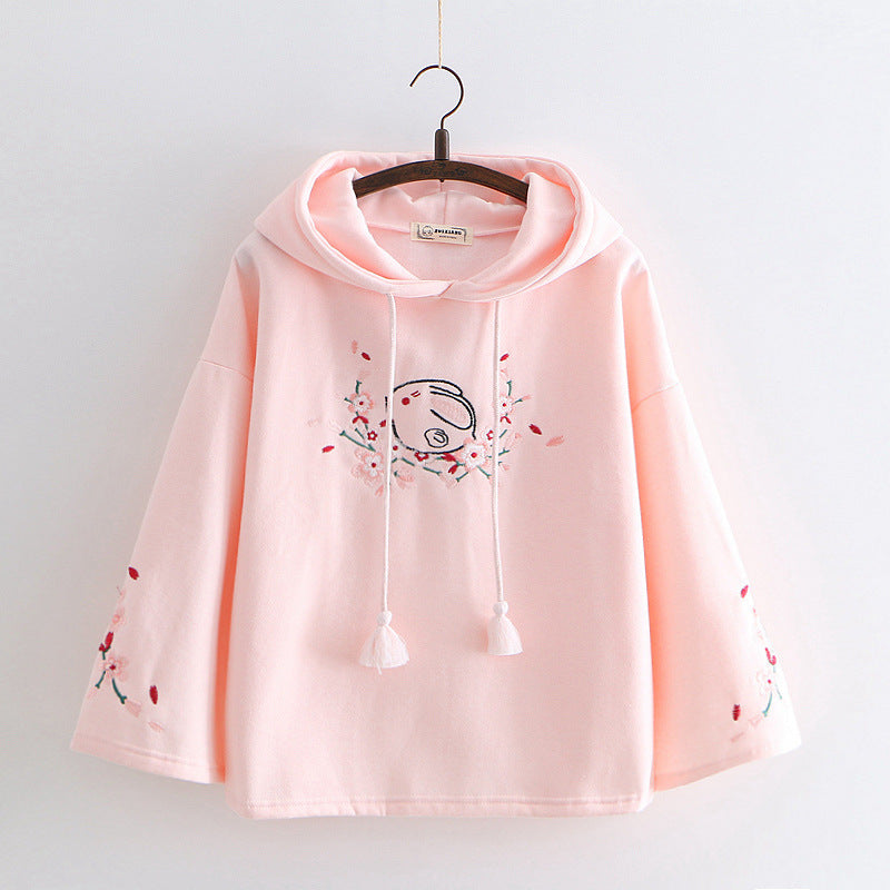 Kawaii Rabbit Flower Hoodie SE21778