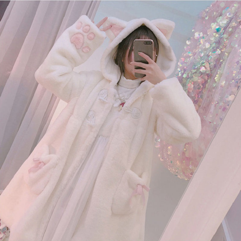 Kawaii Cat Hooded Warm Coat SE20174