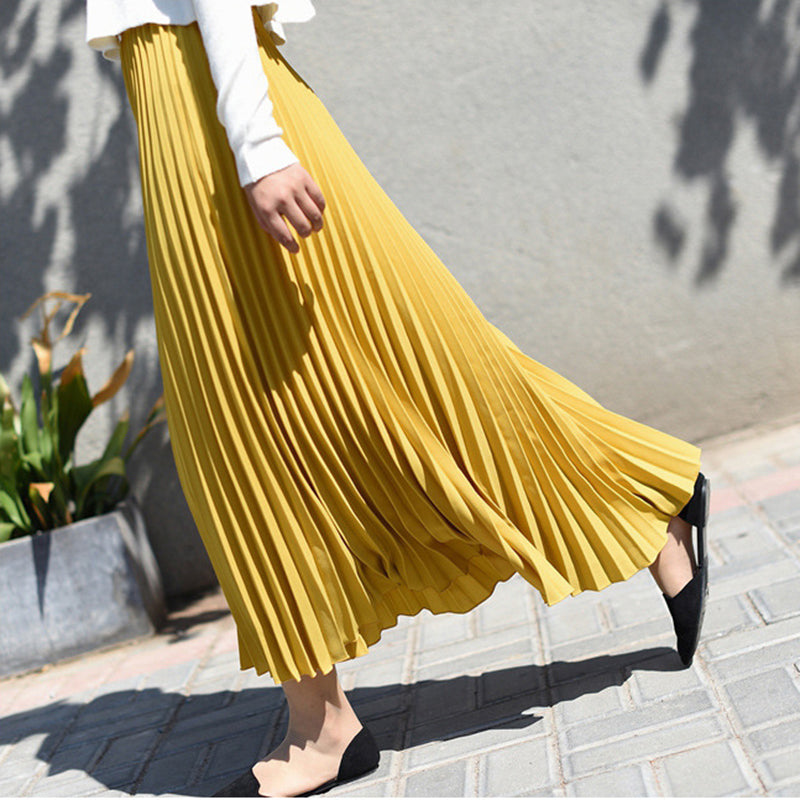 Kawaii High Waist Pleated A-Line Swing Skirt SE20289