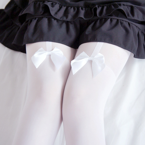 Black/white Bowknot Pantyhose SE11027