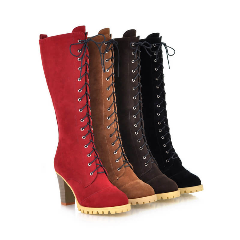 Lace-up Heel Boots SE21221