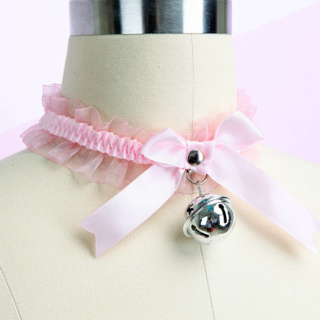 Lace Bow Bell Necklace SE22011