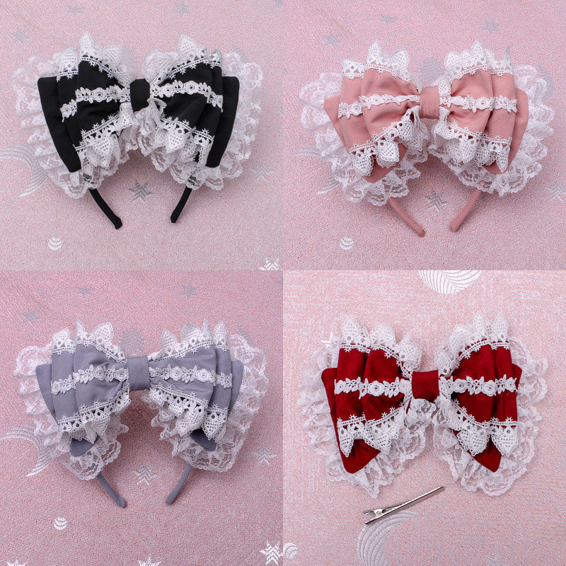 Lace Bow Kawaii Headband SE22486
