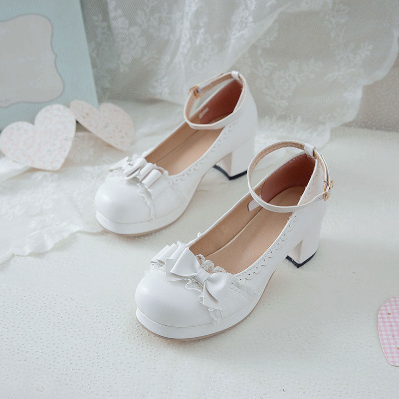 Lace Bow Lolita Shoes SE22220