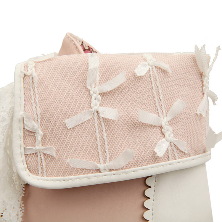 Lace Bow Platform Boots SE21320